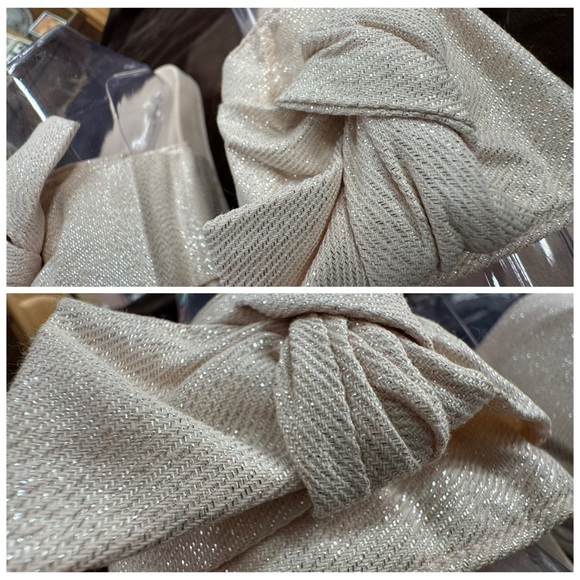 INC Beige Slide Sandals with sparkling Bow Accent XL (11-12) - Picture 7 of 9